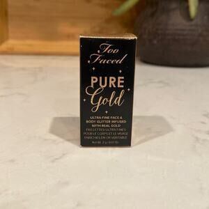 Too Faced Pure Gold Ultra Fine Face & Body Glitter - infused w/ real gold 0.07oz
